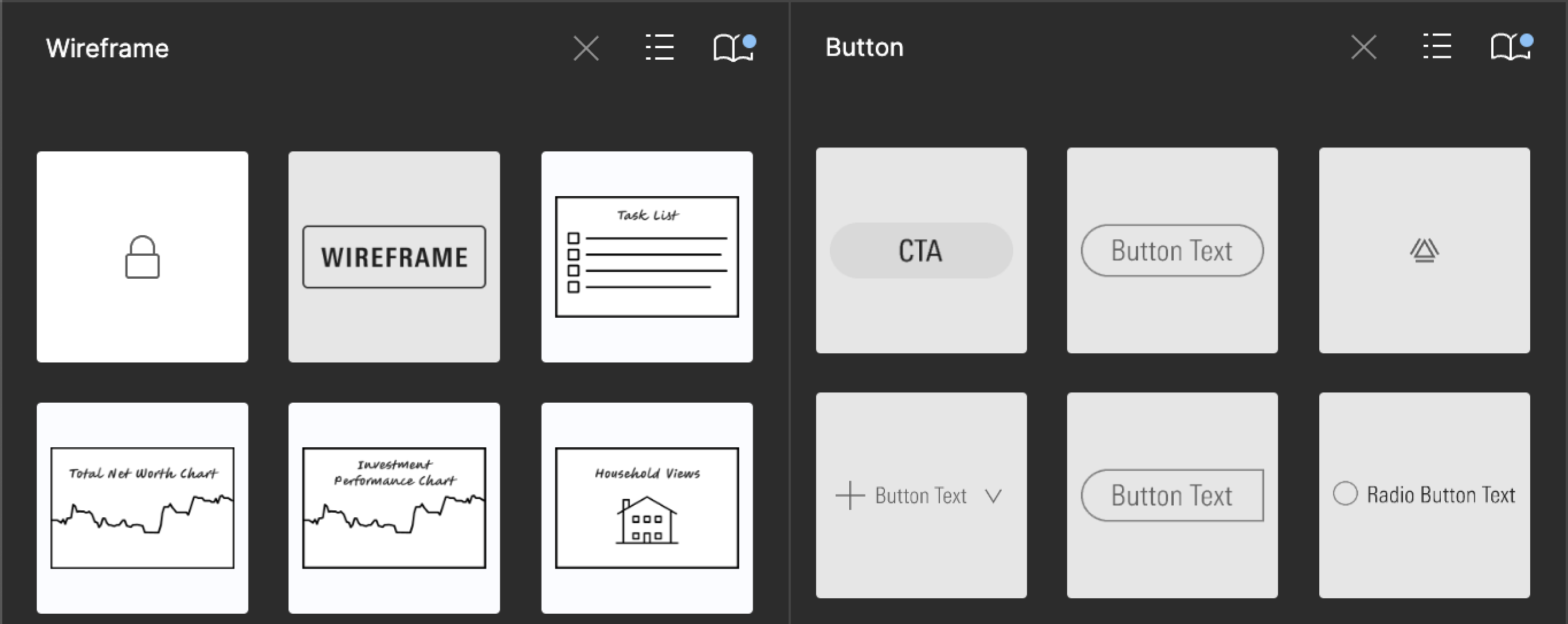 Using keyword search in Figma to quickly locate assets.