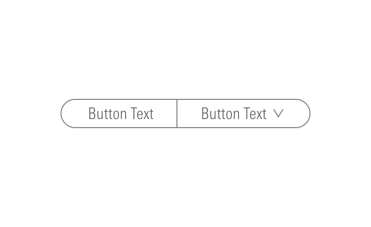 Example of down-caret icons placed to the right of button labels to imply they open menus.