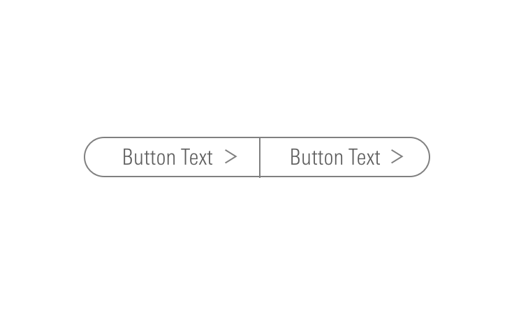 Example of right-caret icons improperly used within buttons in a button group.