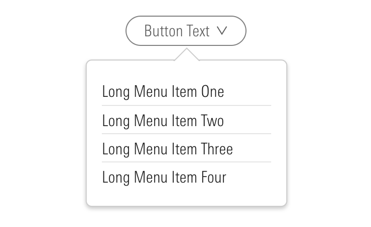 Example of a button group collapsed in to a more compact menu of options.