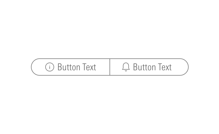 Example of descriptive icons placed to the left of button labels.