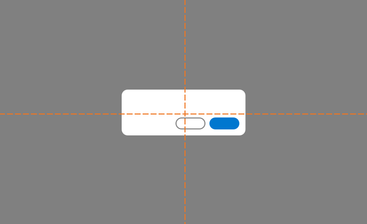 Diagram of vertical and horizontal centering of a dialog within the viewport.