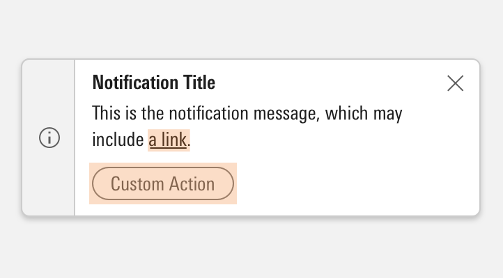Example of a notification with actions.