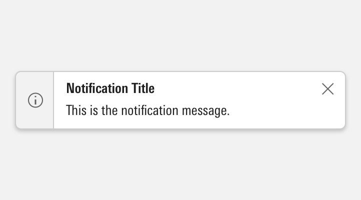 Example of a notification without an action.
