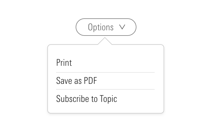 Example of a button using a down-caret for its right icon, indicating it will open a popover.