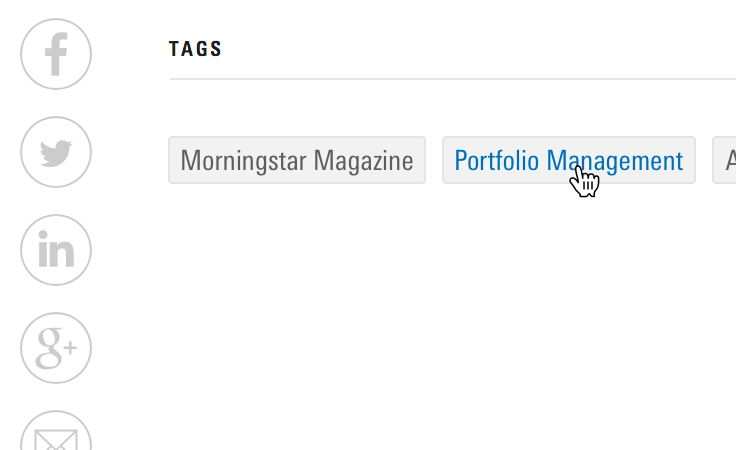Link tags used as categories on the Morningstar blog.