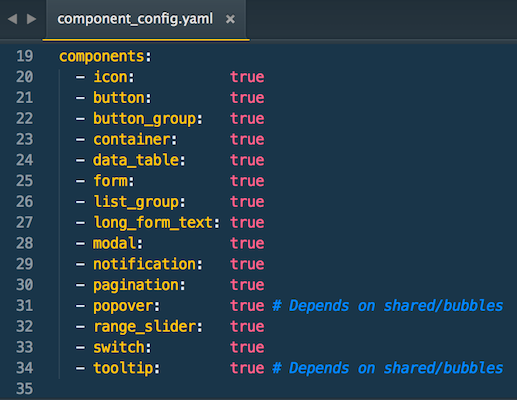 Component Config