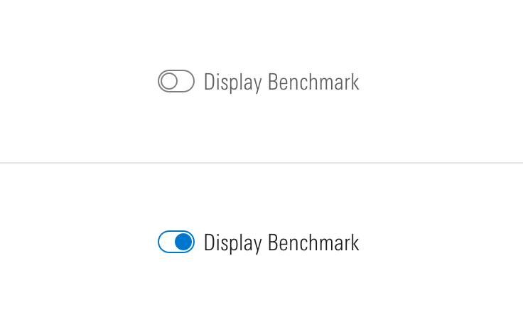 Do use the same label text for both the on and off state.