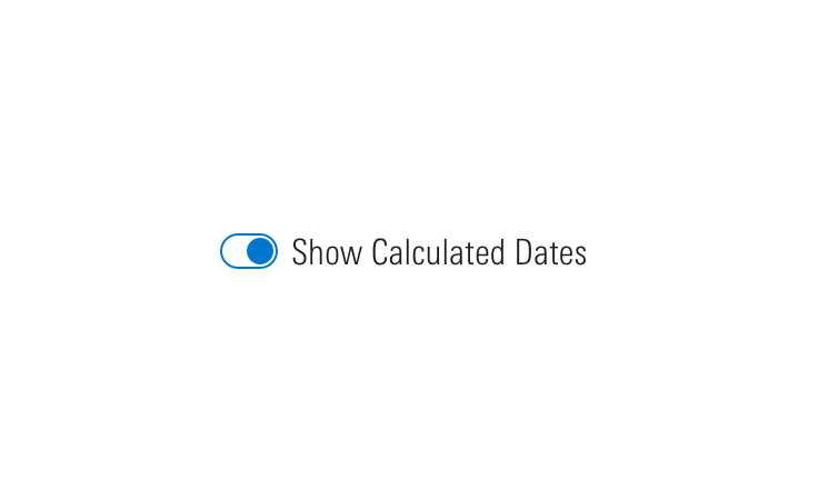 Do use for turning an option on and off, such as a data formatting rule.