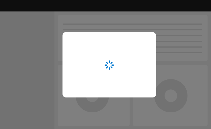 Do use for loading a modal.