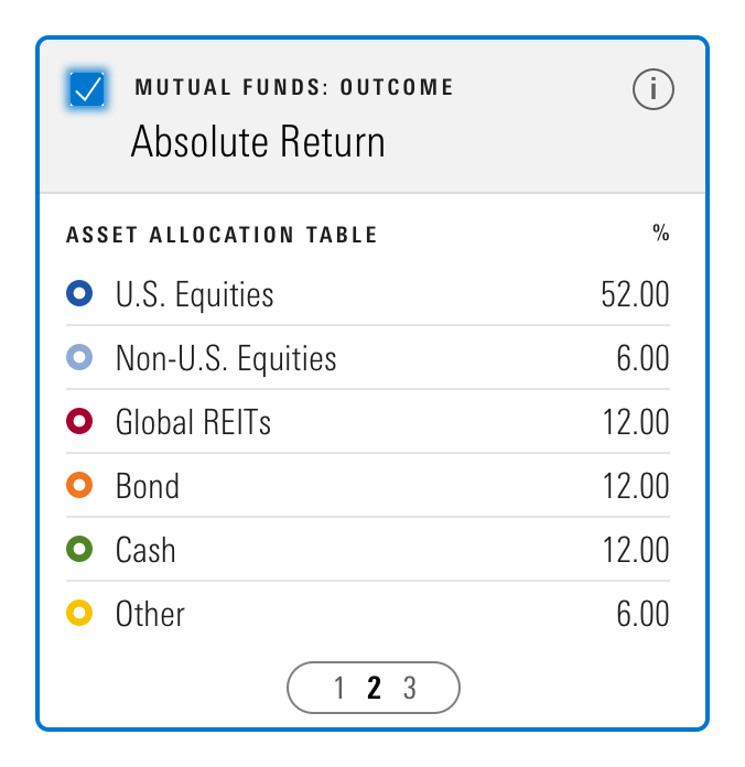 Do include a checkbox without label to enable selection of a larger object, such as a strategy, security or fund.