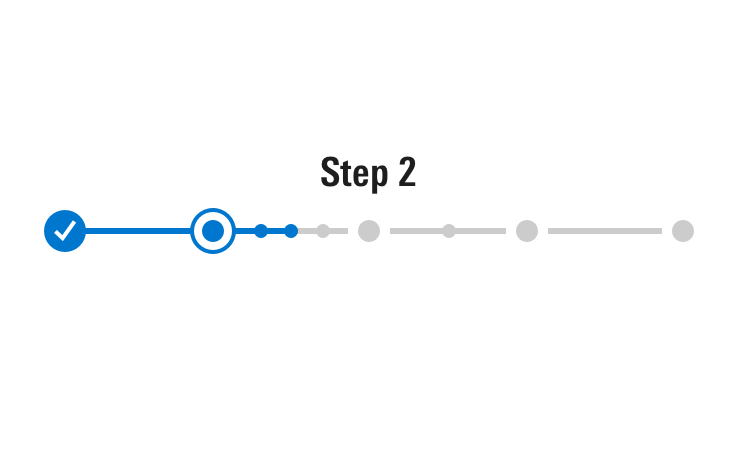 Do use the With Small Steps, responsive variation for steppers with a maximum of 3 small steps per large step.